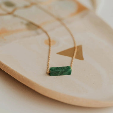 Gemma Necklace: Moss
