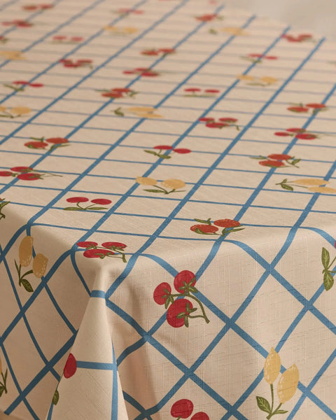 Italian Summer Grid Tablecloth