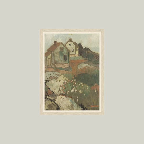 Landscape with Houses Framed Art