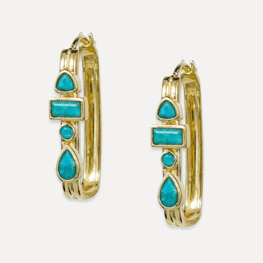 Berber Hoops: Turquoise