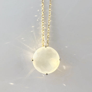 White Moonstone Drop Necklace