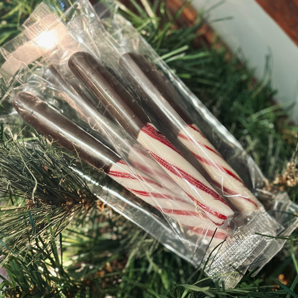 Chocolate Covered Peppermint Sticks