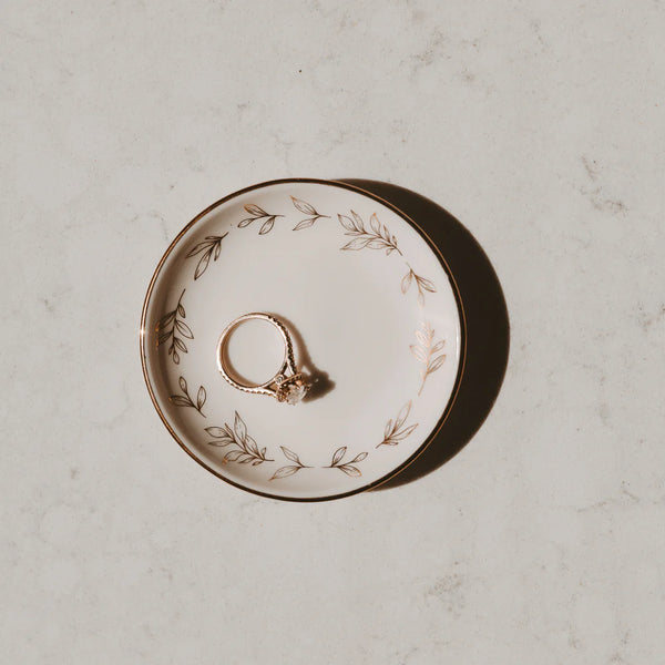 Dainty Leaves Jewelry Dish