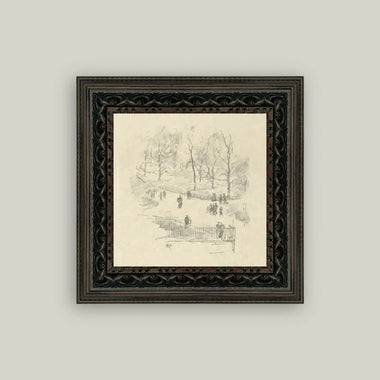 Kensington Gardens in Winter Framed Art