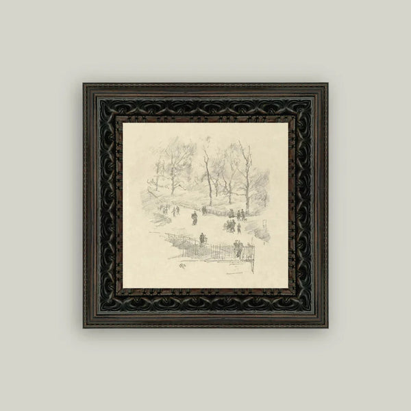 Kensington Gardens in Winter Framed Art