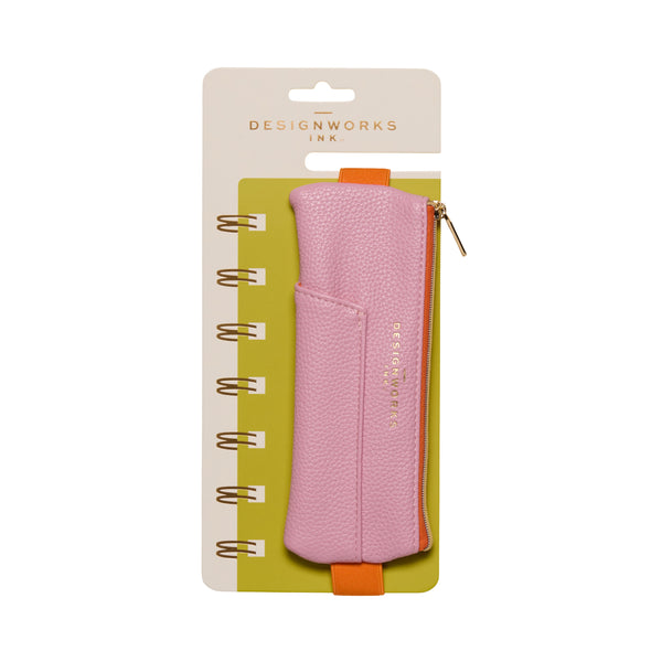 Pink + Orange Pen Pouch