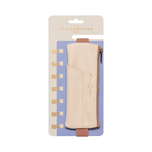 Cream + Taupe Pen Pouch