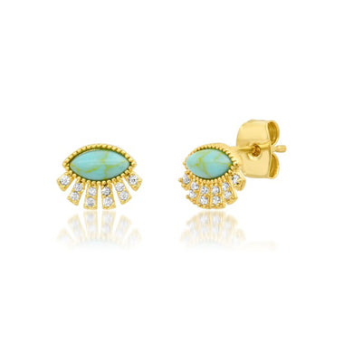 Turquoise Twinkling Eye Studs