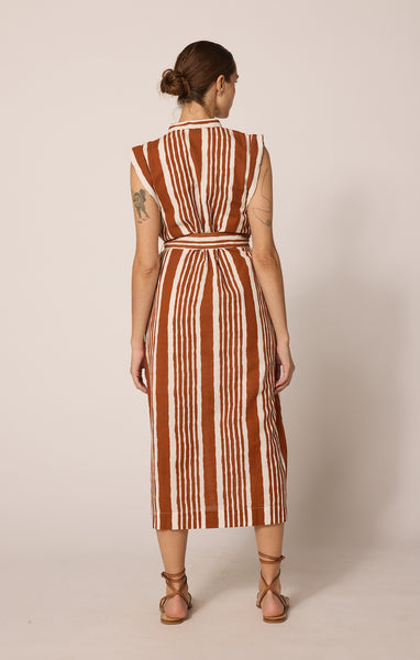 Lani Midi Dress: Vecchio Stripe