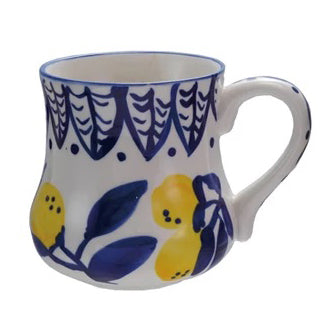 Hand-Painted Lemon Mugs