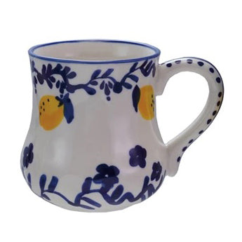 Hand-Painted Lemon Mugs