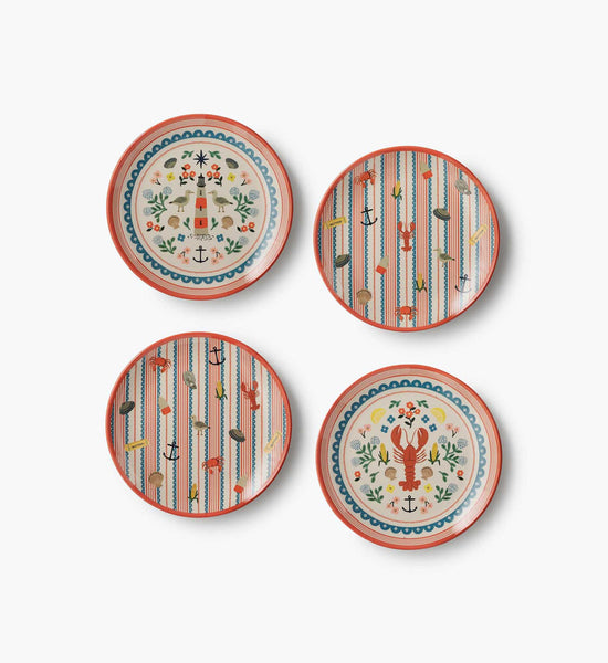 Seaside Melamine Dessert Plates