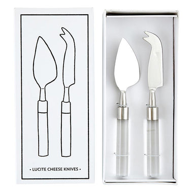 Lucite Cheese Knife Set