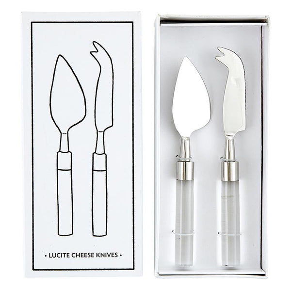 Lucite Cheese Knife Set