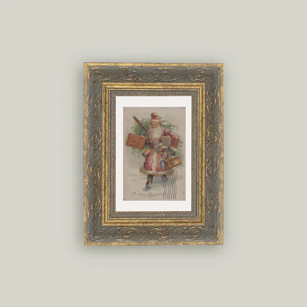 Vintage Santa Framed Art