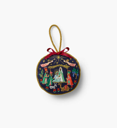 Nativity Embroidered Ornament