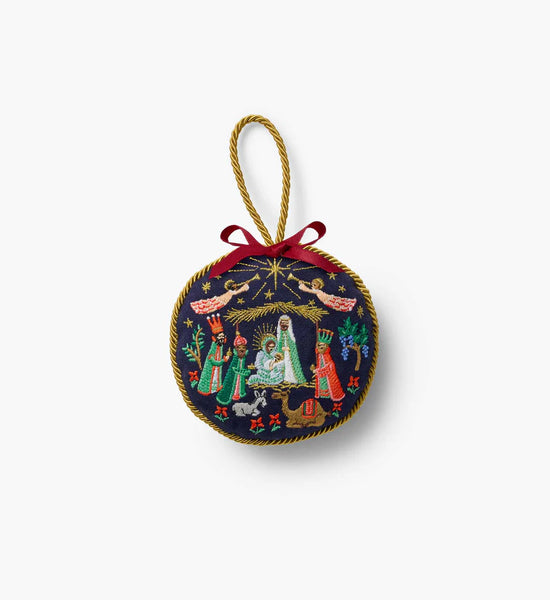 Nativity Embroidered Ornament