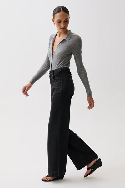 Lana High Rise Wide Leg: Jetset