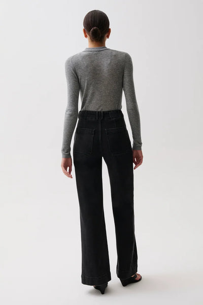 Lana High Rise Wide Leg: Jetset