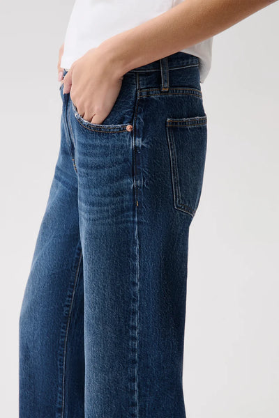 Lexi Mid Rise Bowed Straight: Moonwave