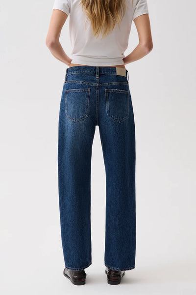 Lexi Mid Rise Bowed Straight: Moonwave