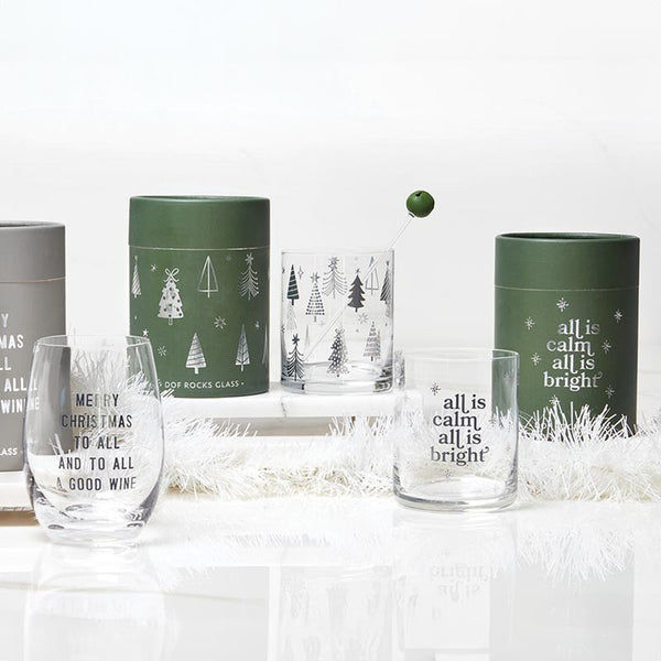 All Is Calm Rocks Glass