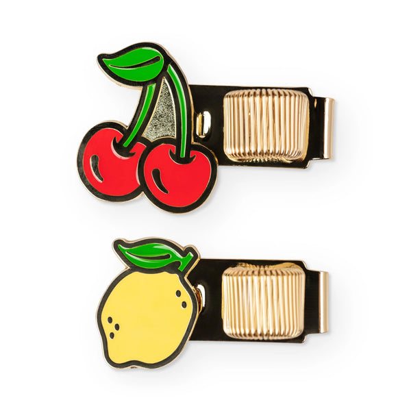 Lemon + Cherry Pen Clip Set