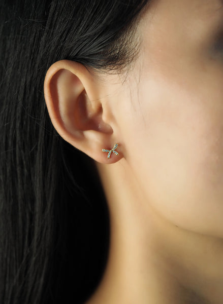 Pavé Bow Studs