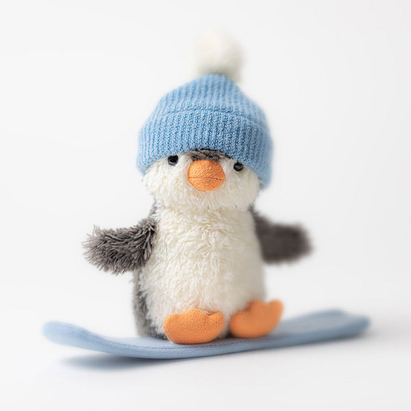 Small Snowboarding Peanut Penguin