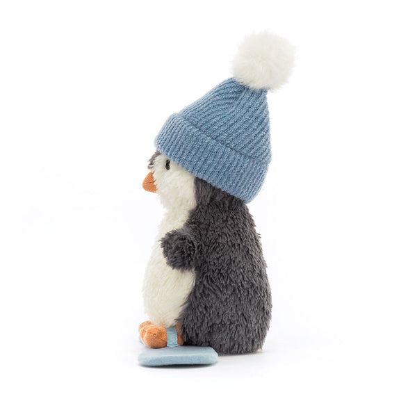 Small Snowboarding Peanut Penguin