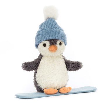 Small Snowboarding Peanut Penguin