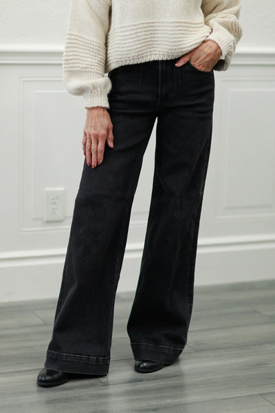 Lana High Rise Wide Leg: Jetset