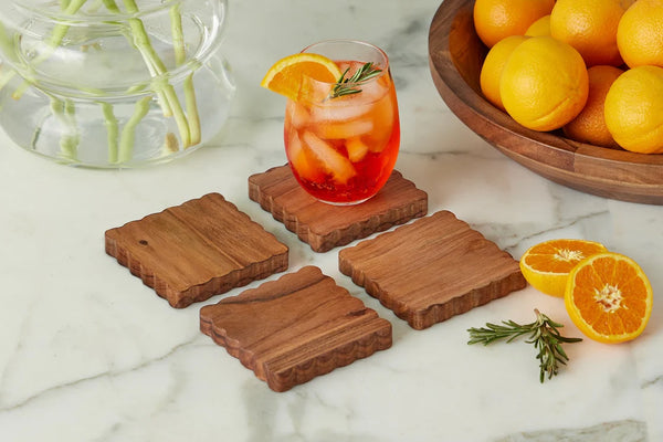 Scalloped Wood Coasters