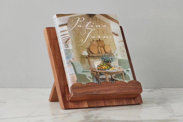 Scalloped Wood Book Stand