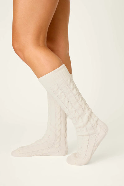 Chenille Cable Knit Socks