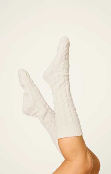 Chenille Cable Knit Socks