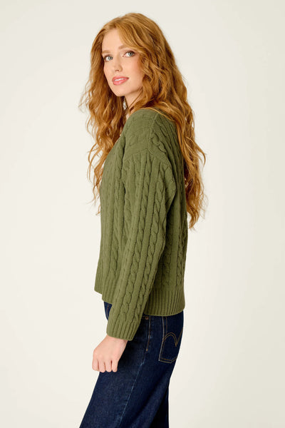 Chenille Cable Knit Sweater
