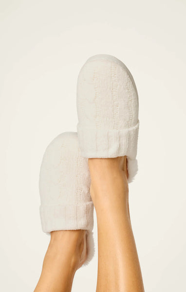 Chenille Cable Knit Slippers