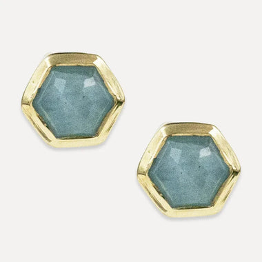 Deco Studs: Aquamarine