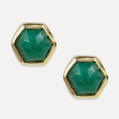 Deco Studs: Emerald