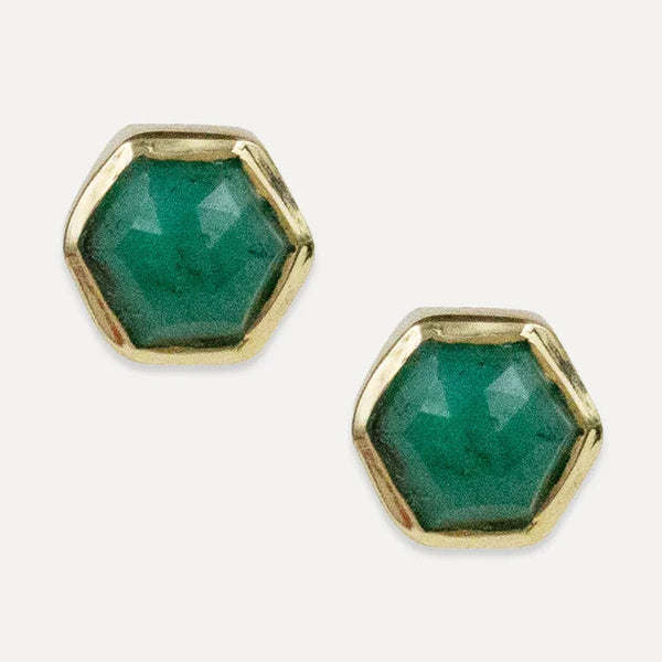 Deco Studs: Emerald
