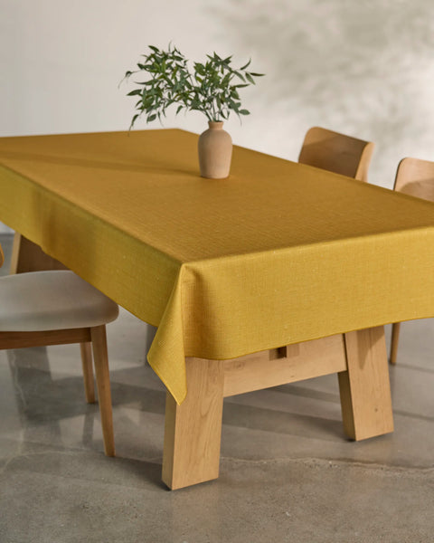 Saffron Gather Tablecloth: 62" x 108"