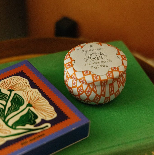 Cactus Flower Tin Candle