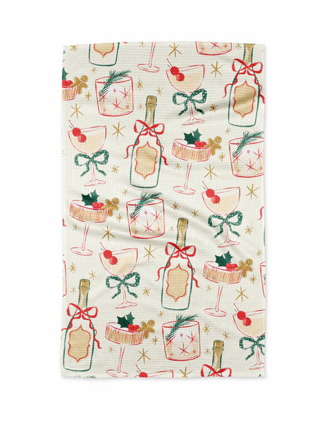 Christmas Cocktails Tea Towel