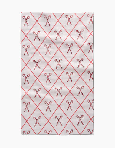 Festive Candy Canes Tea Towel