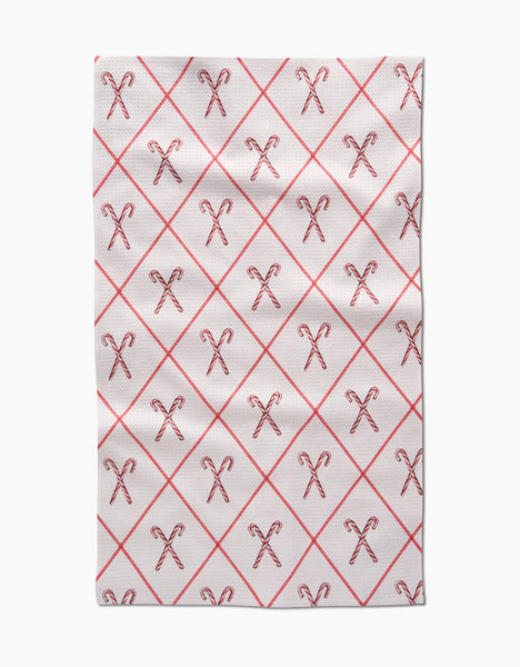 Festive Candy Canes Tea Towel