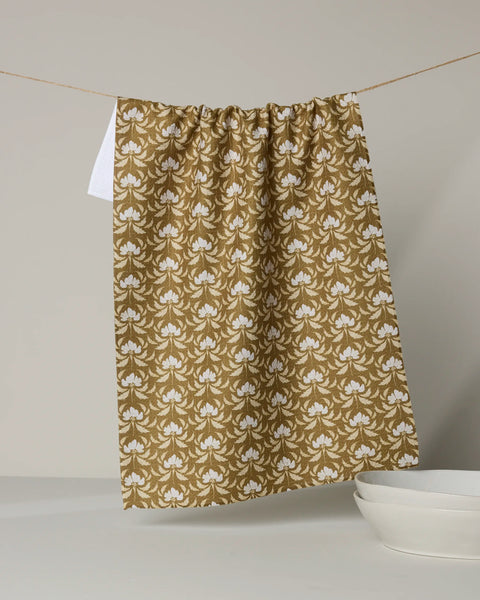 Gilded Bloom Tea Towel