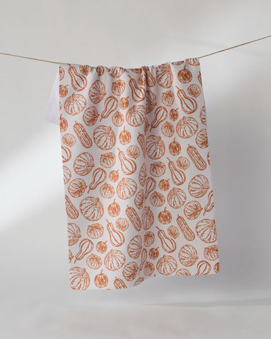 Harvest Sketch Tea Towel