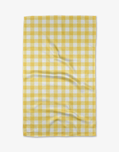 Lemon Gingham Tea Towel