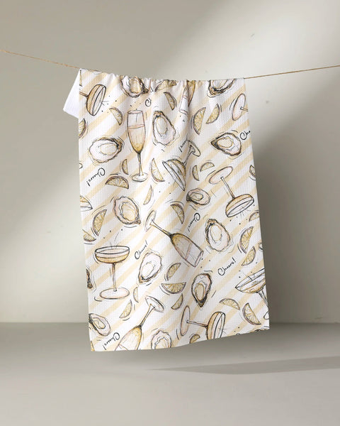 Oysters and Champagne Tea Towel